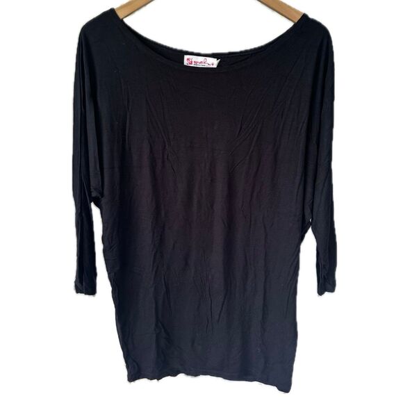 Wehi Designs Hawaiian Attire Basics Scoop Neck Dolman Sleeve Snug Waist Top S/M - Picture 1 of 6